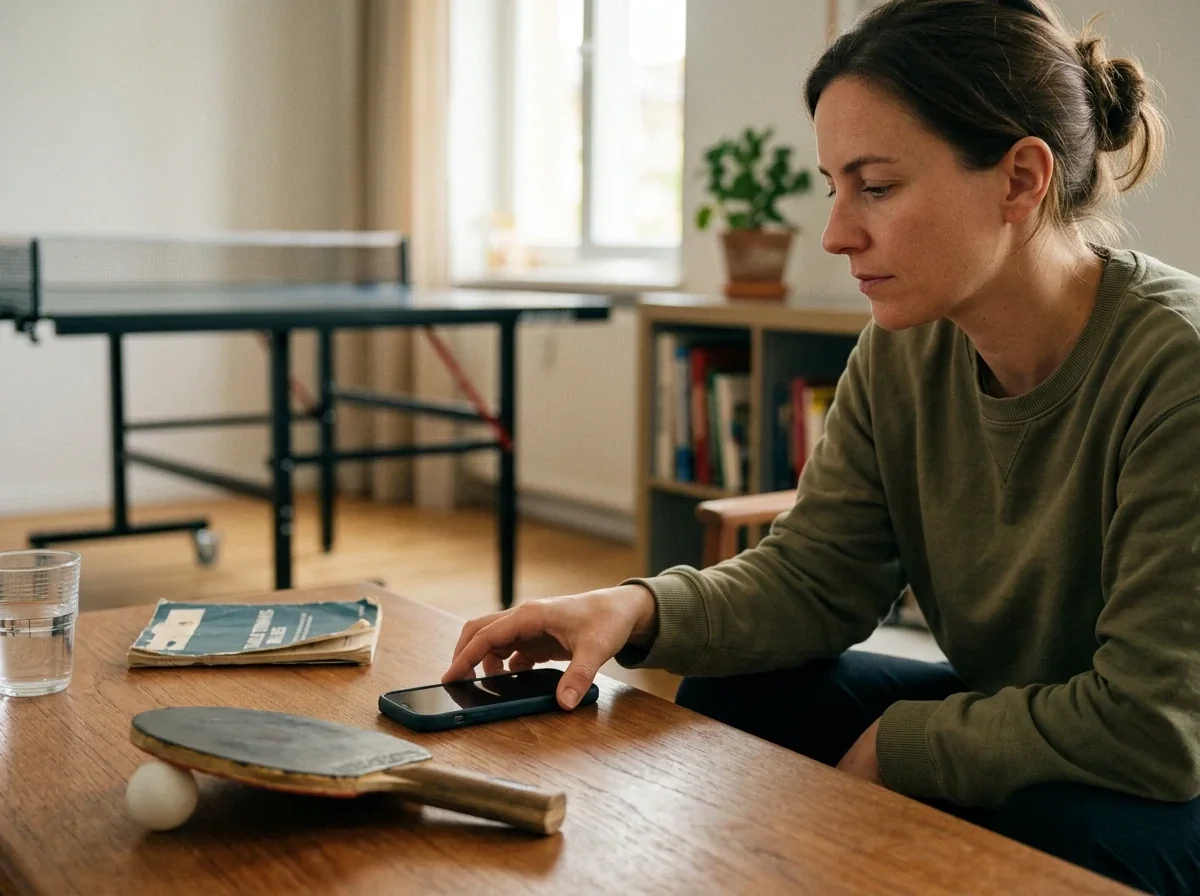 Person legt das Smartphone bewusst zur Seite und macht eine Pause vom Wetten
