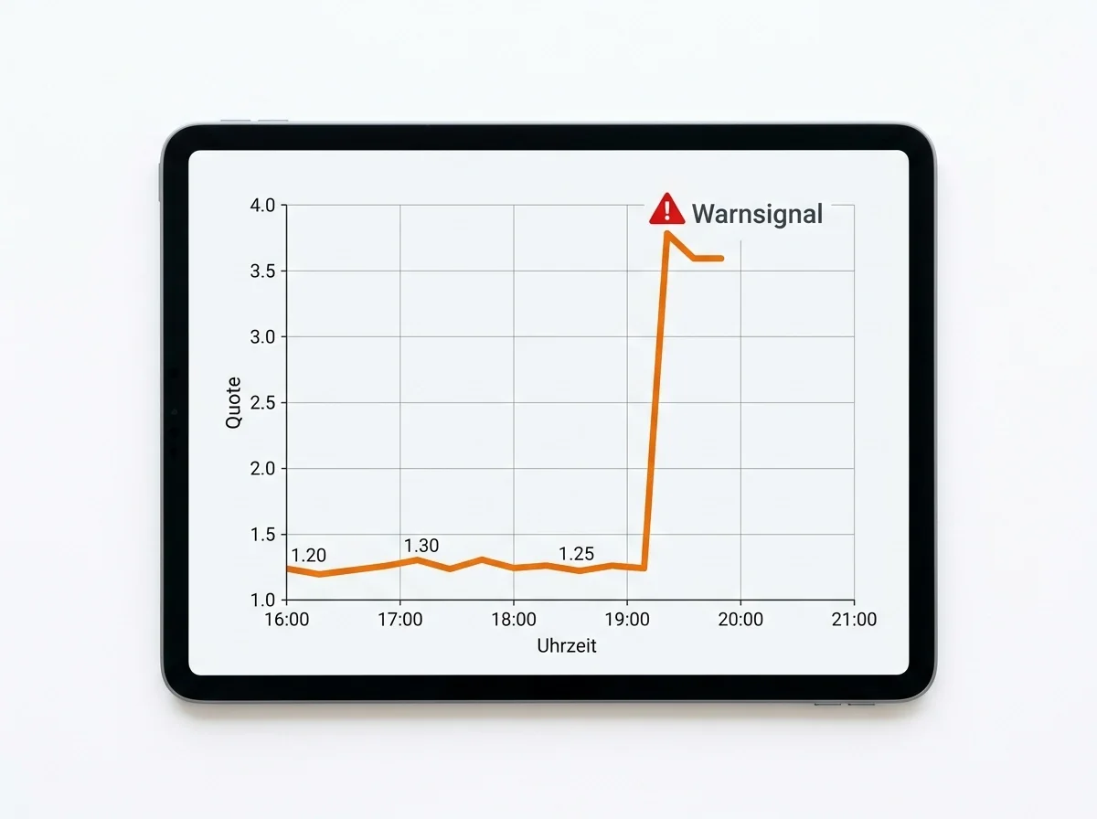 Auffällig steigende Außenseiterquote als Warnsignal in einem schlichten Liniendiagramm